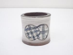 京焼　作家物　刷毛目丸紋蓋置